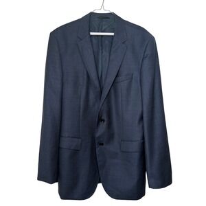 BOSS Hugo Boss Men's 2-Button Wool‎ Suit Jacket Blazer 42L Blue Modern Fit